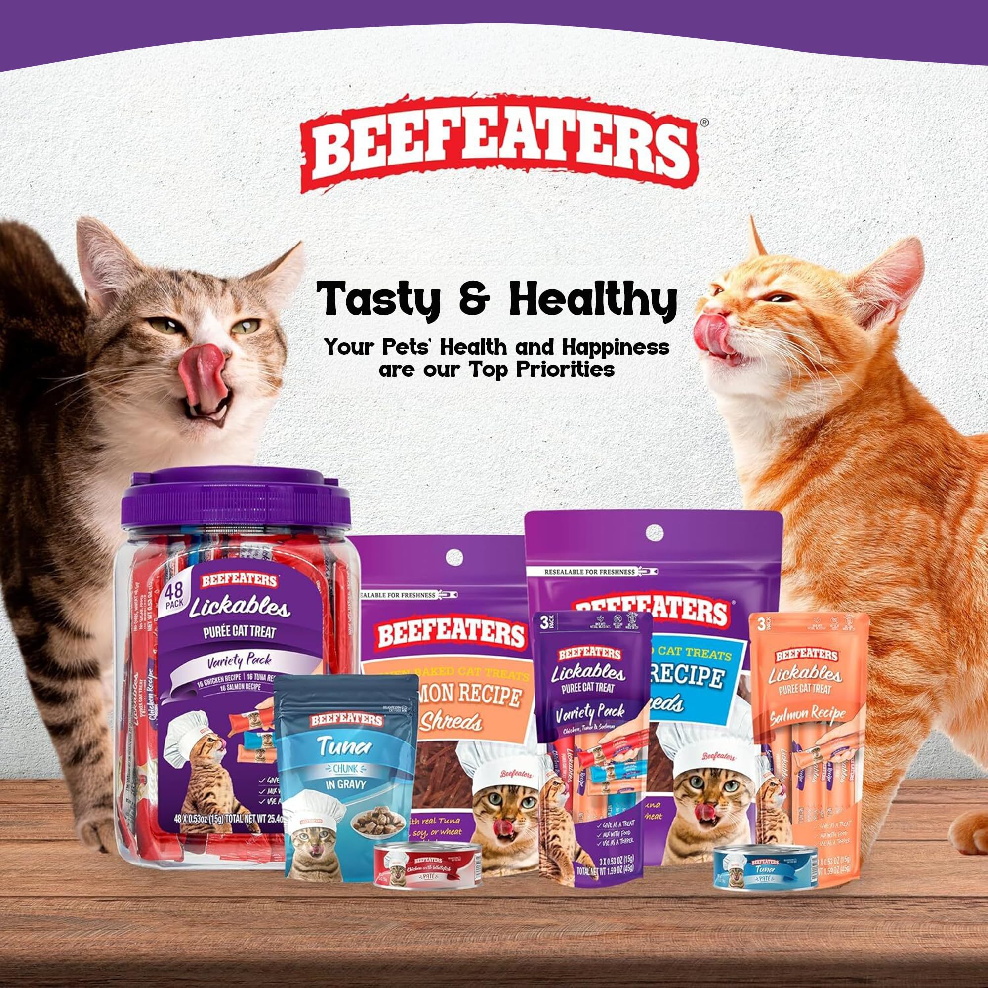 Beefeaters creamy puree texture appeals to cats of all ages