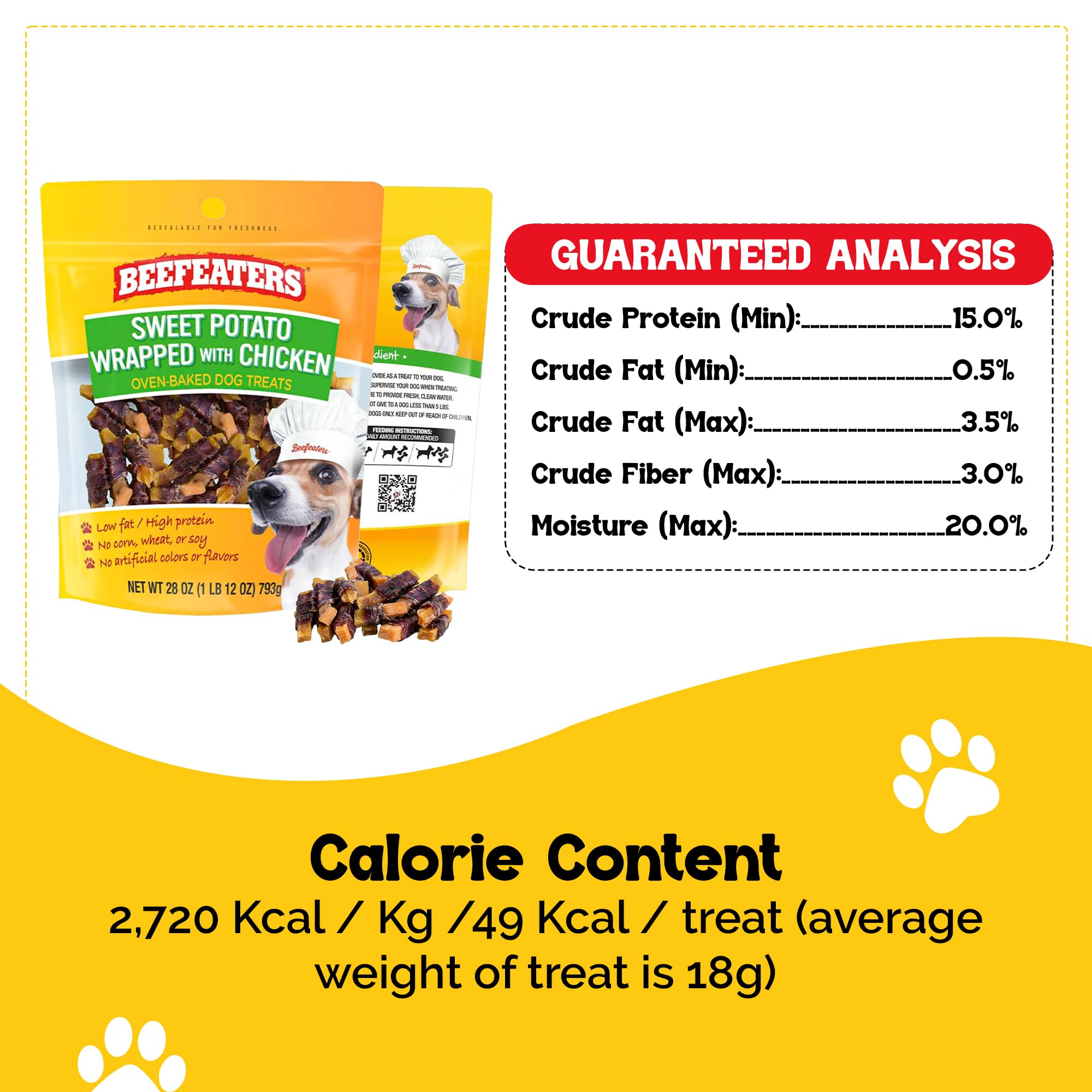 Beefeaters no corn wheat soy image emphasizes clean ingredient profile.