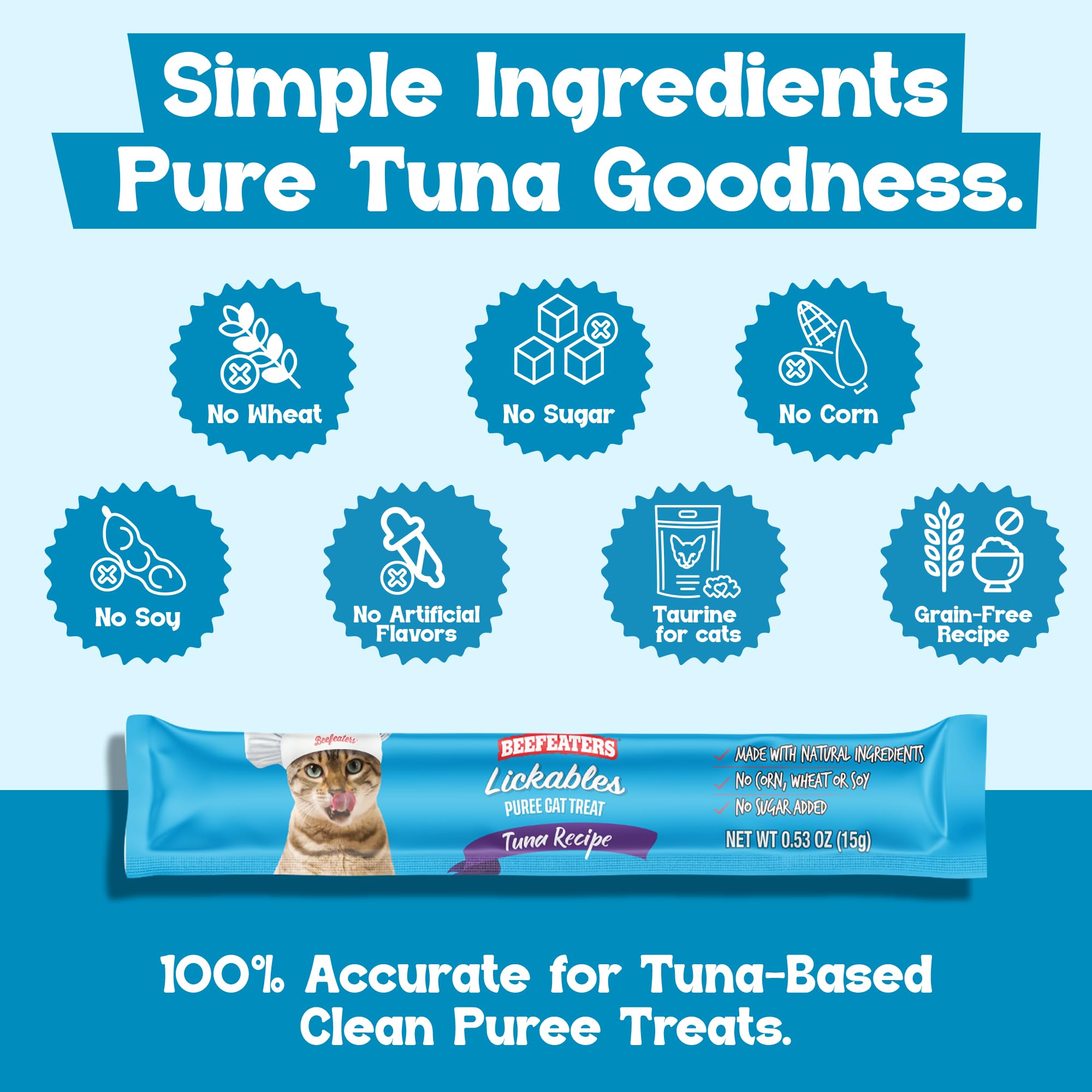 Beefeaters Tuna Puree application for hand-feeding promotes close bonding with cats.