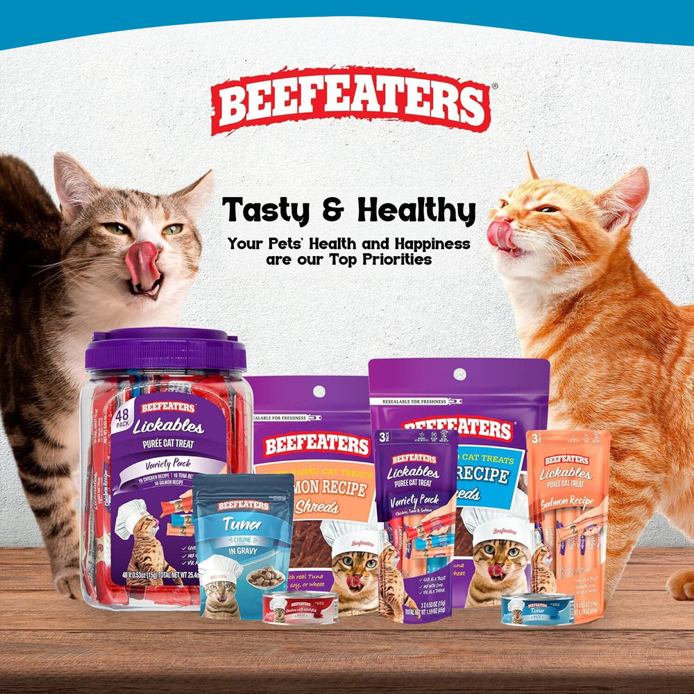 Beefeaters Tuna Puree hydration-friendly treat image suggesting added fluid intake benefits.