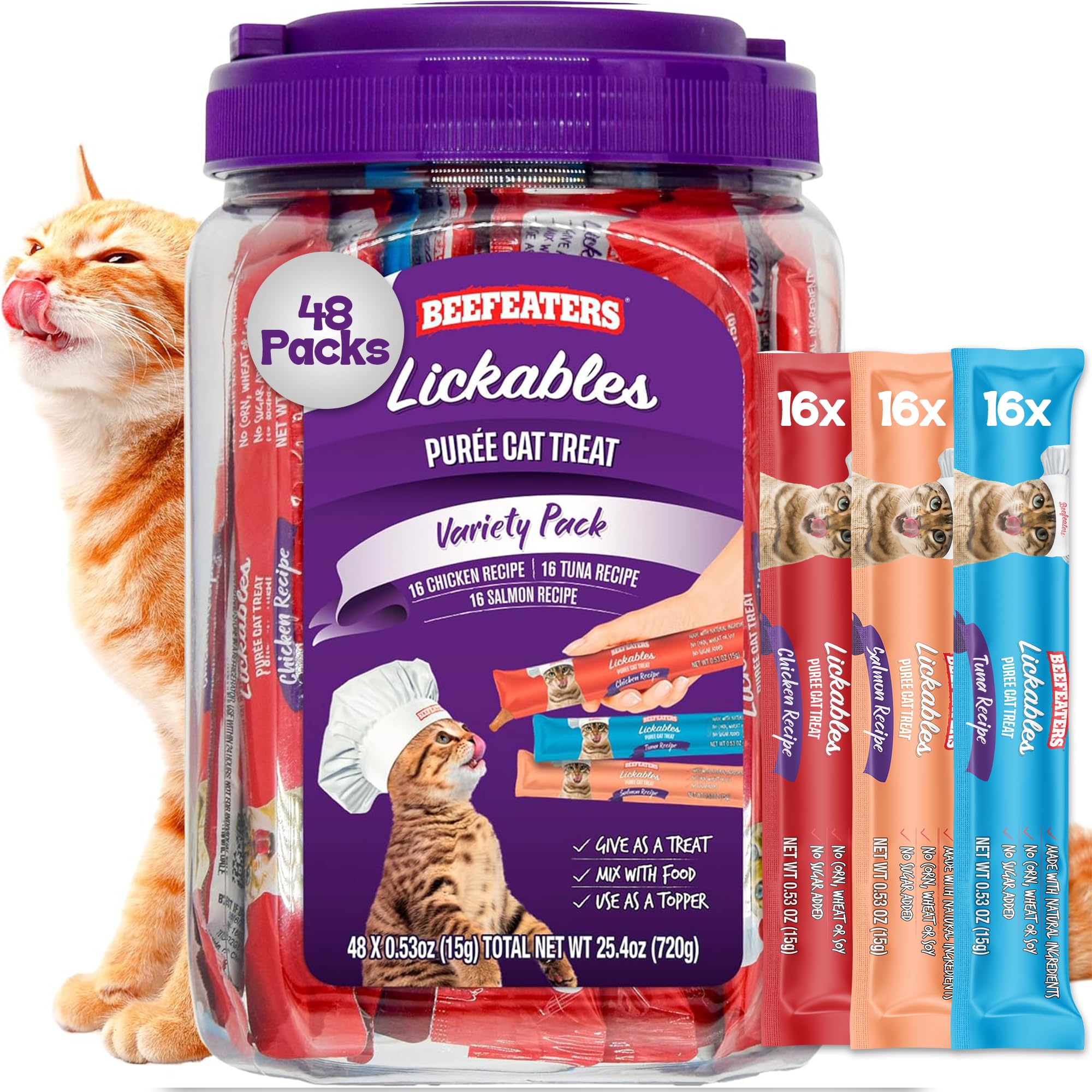 Beefeaters salmon puree tube for moisture-rich feeding