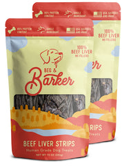 Beg & Barker beef liver jerky pack-2 for dogs, high-protein reward for training.