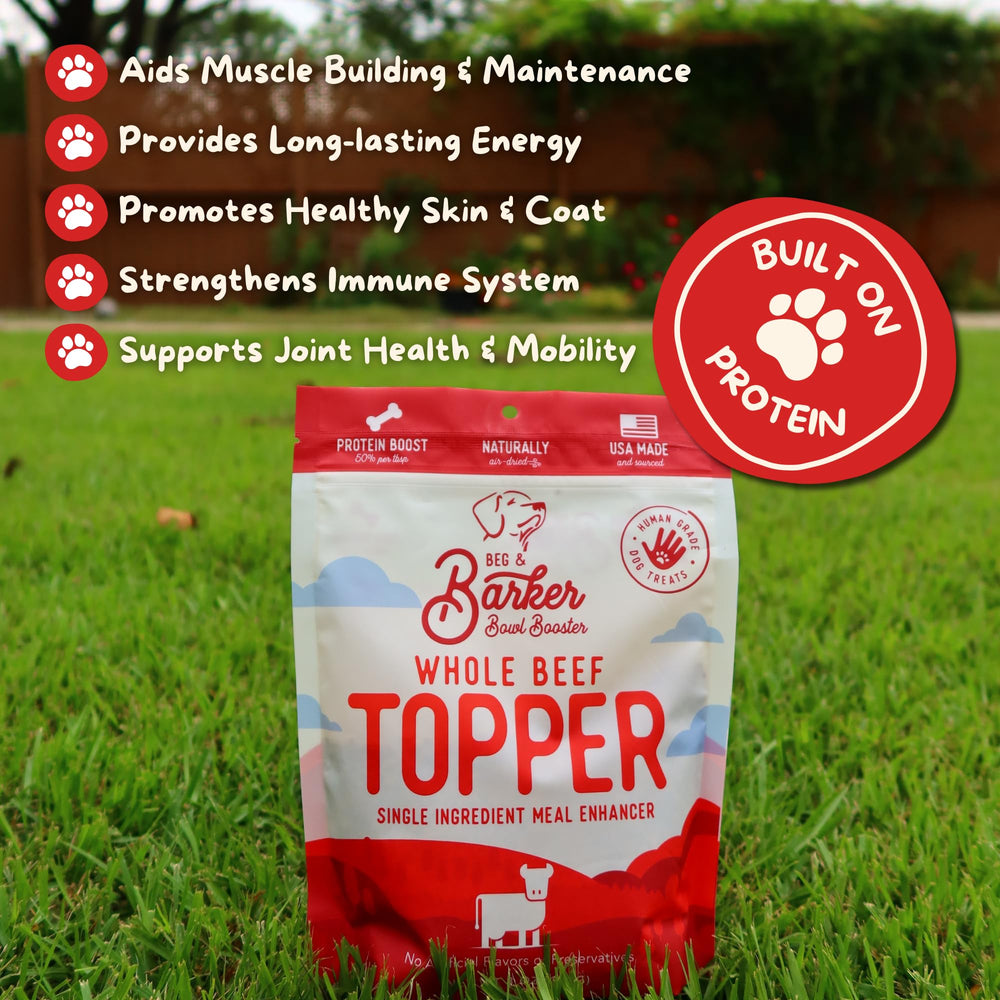 Beg & Barker Beef Topper air-dried texture close-up