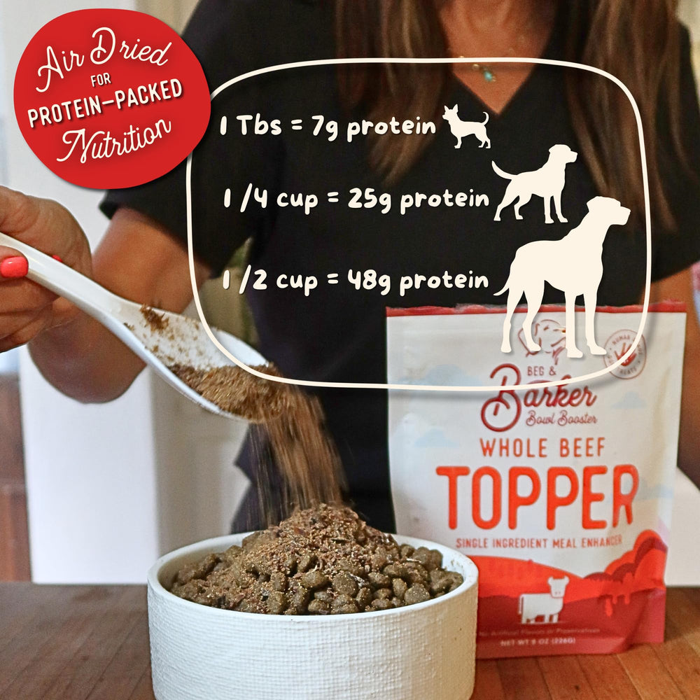 Beg & Barker Beef Topper close-up of single-ingredient beef