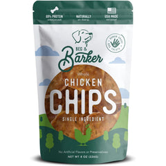 Beg & Barker Chicken Chips bag shown as a single-ingredient dog treat option.