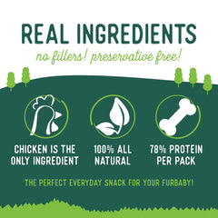 Beg Barker USA-made single-ingredient chicken jerky snack.