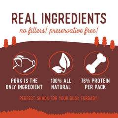 Beg & Barker pork jerky training-treats: versatile, protein-rich reward for canine training.