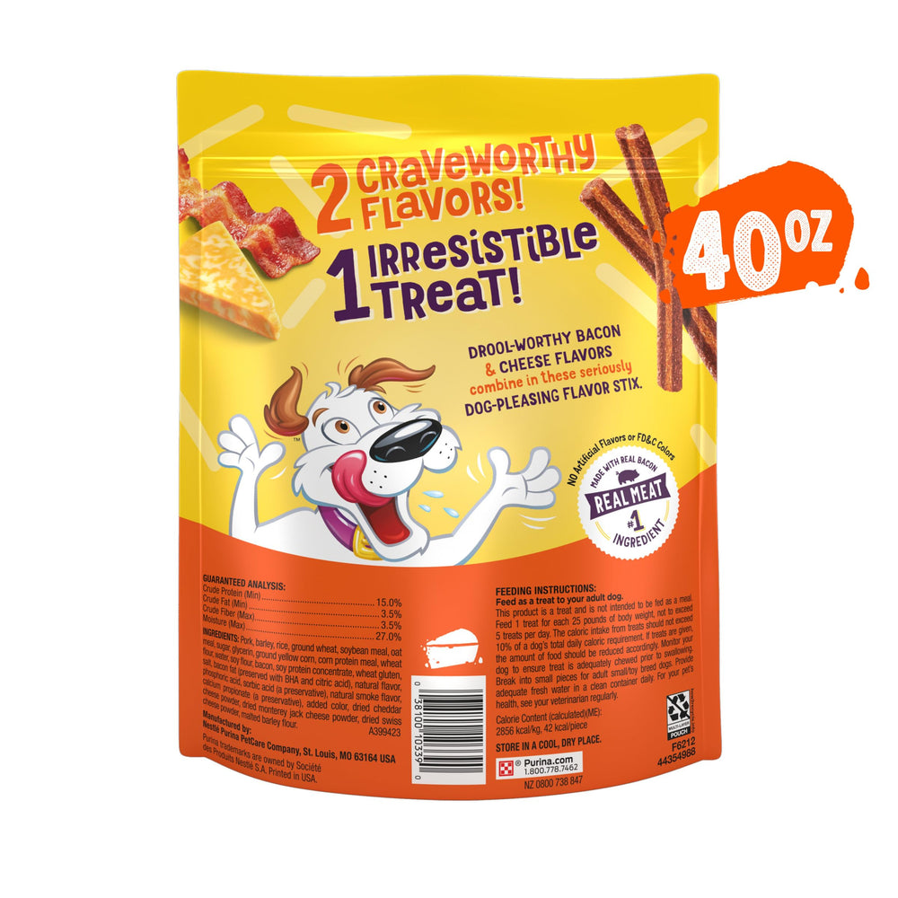 Cheddar jack cheese note visible on the treat surface.