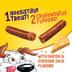 Sliced bite-sized pieces shown next to a dog for portion options.
