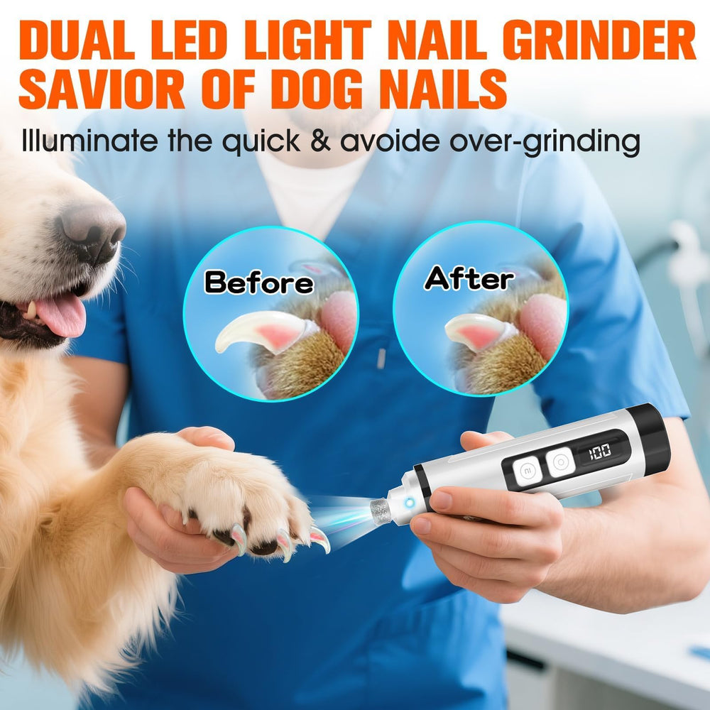 BEIDUONA nail grinder with LED light illuminates nails for accuracy