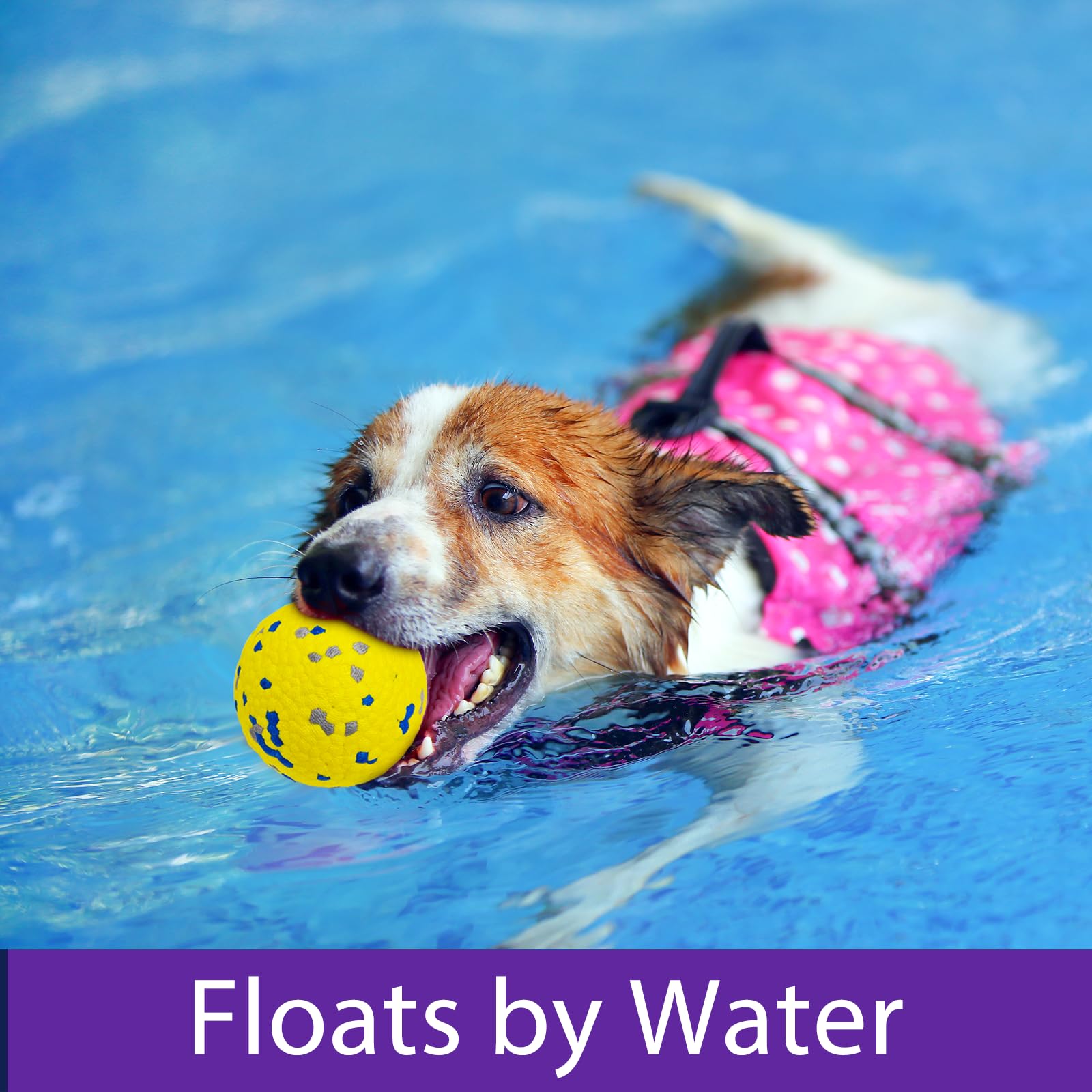 Beieverluck buoyant dog tennis balls float for water play and poolside fun.