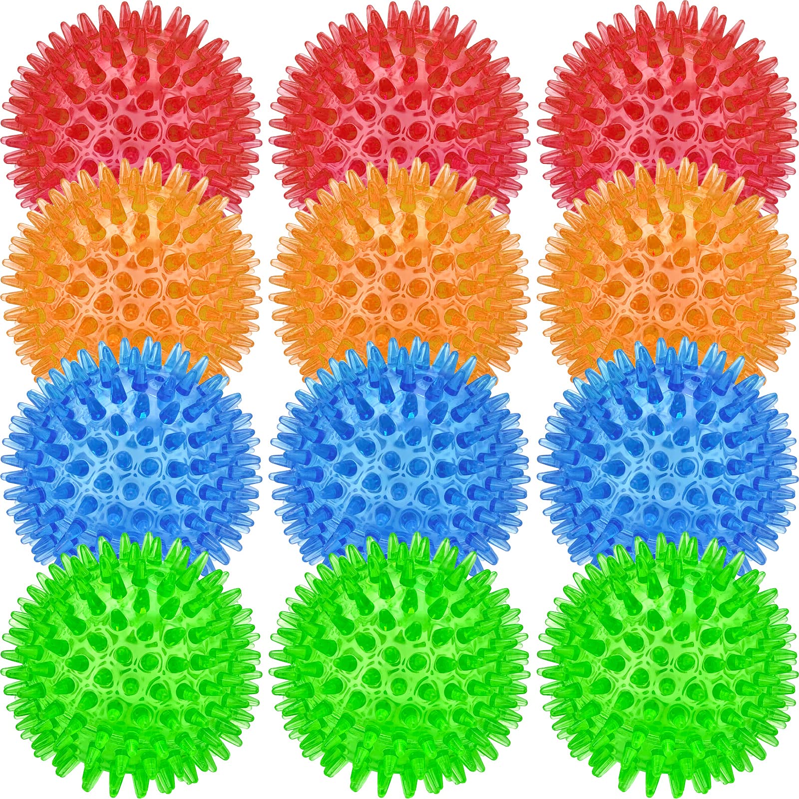 Beieverluck blue spiky squeaky ball for fetch and chew sessions