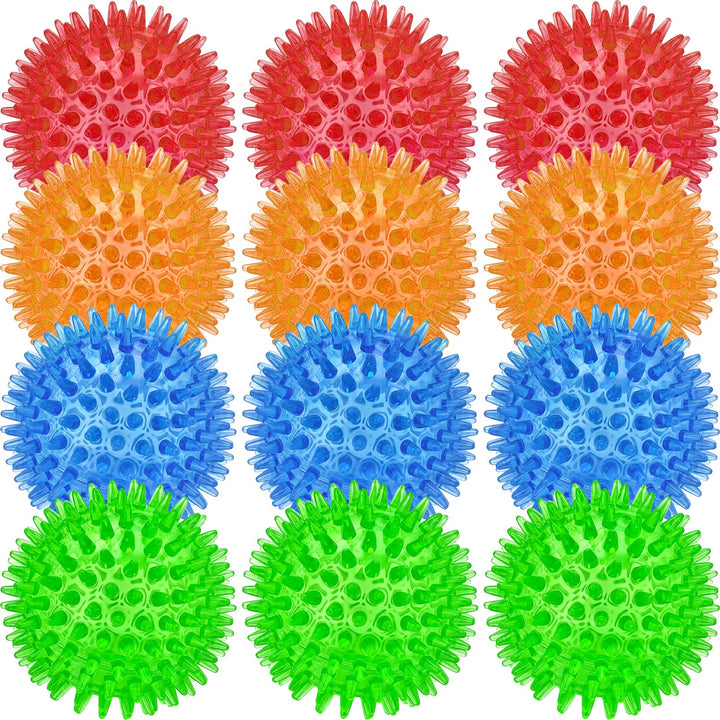 Beieverluck blue spiky squeaky ball for fetch and chew sessions