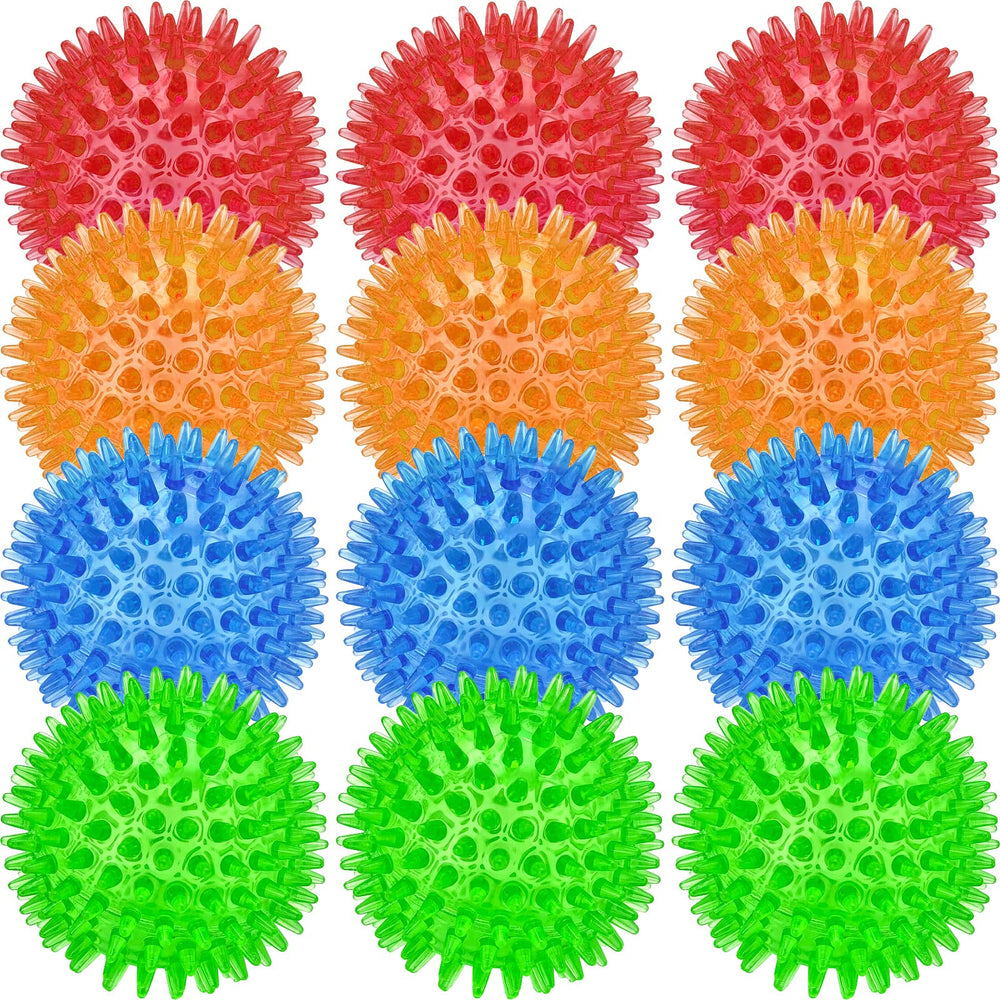 Beieverluck blue spiky squeaky ball for fetch and chew sessions