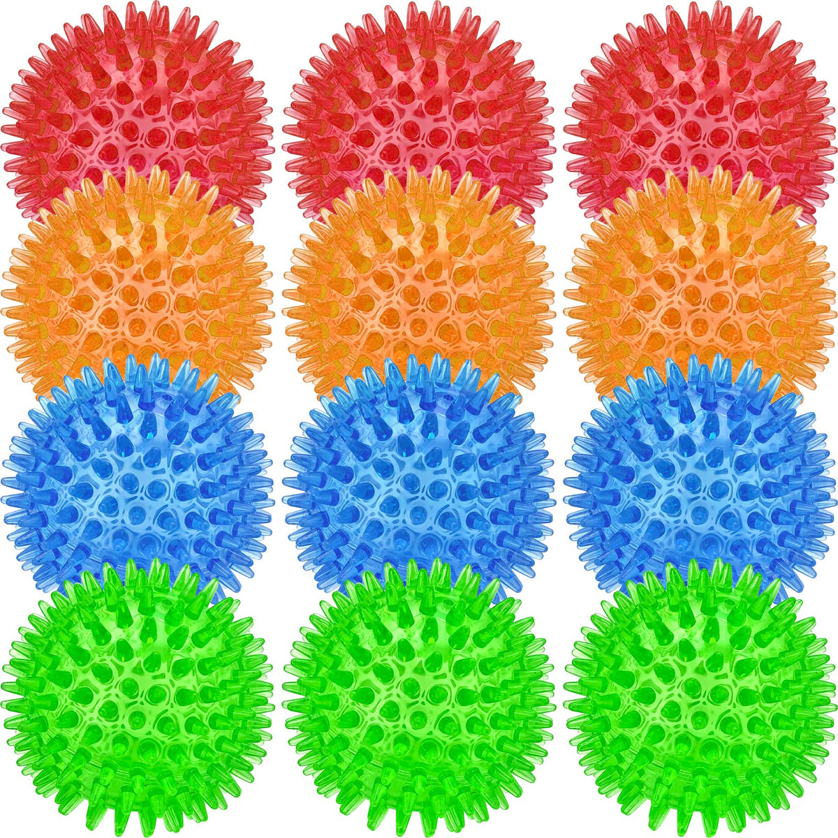 Beieverluck blue spiky squeaky ball for fetch and chew sessions