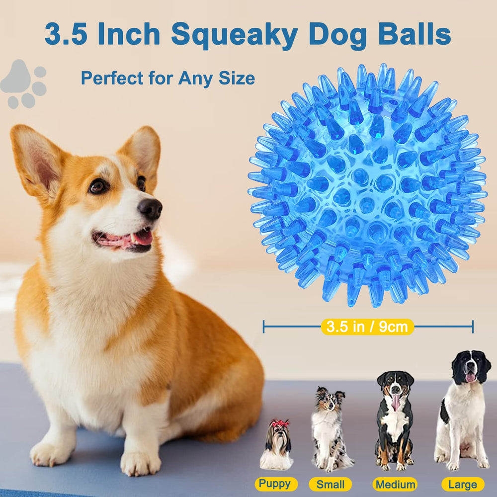 Beieverluck green spiky squeaky ball for indoor play and training