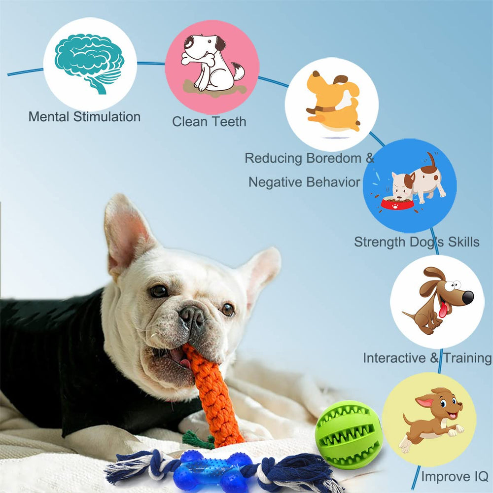 Beiker rubber rope toy helps playful puppies chew safely indoors.