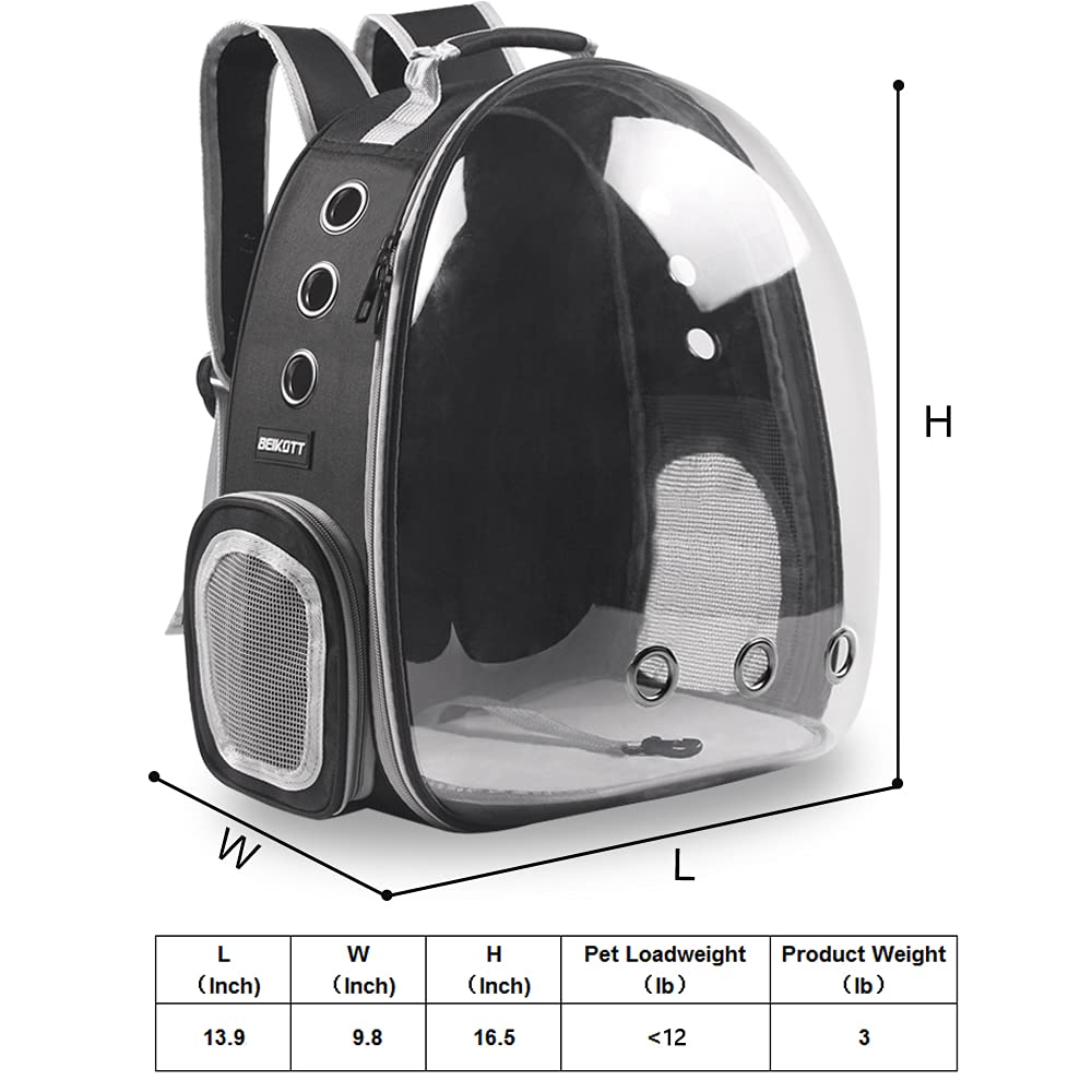 BEIKOTT cat backpack ventilation holes provide airflow during outdoor trips.