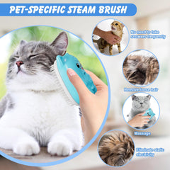 BeiyoQSZ cat steam brush mist spray in action for gentle grooming