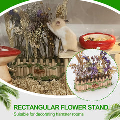 BELEATAL dried flowers foraging area demonstrates versatile enrichment for hamsters and mice.