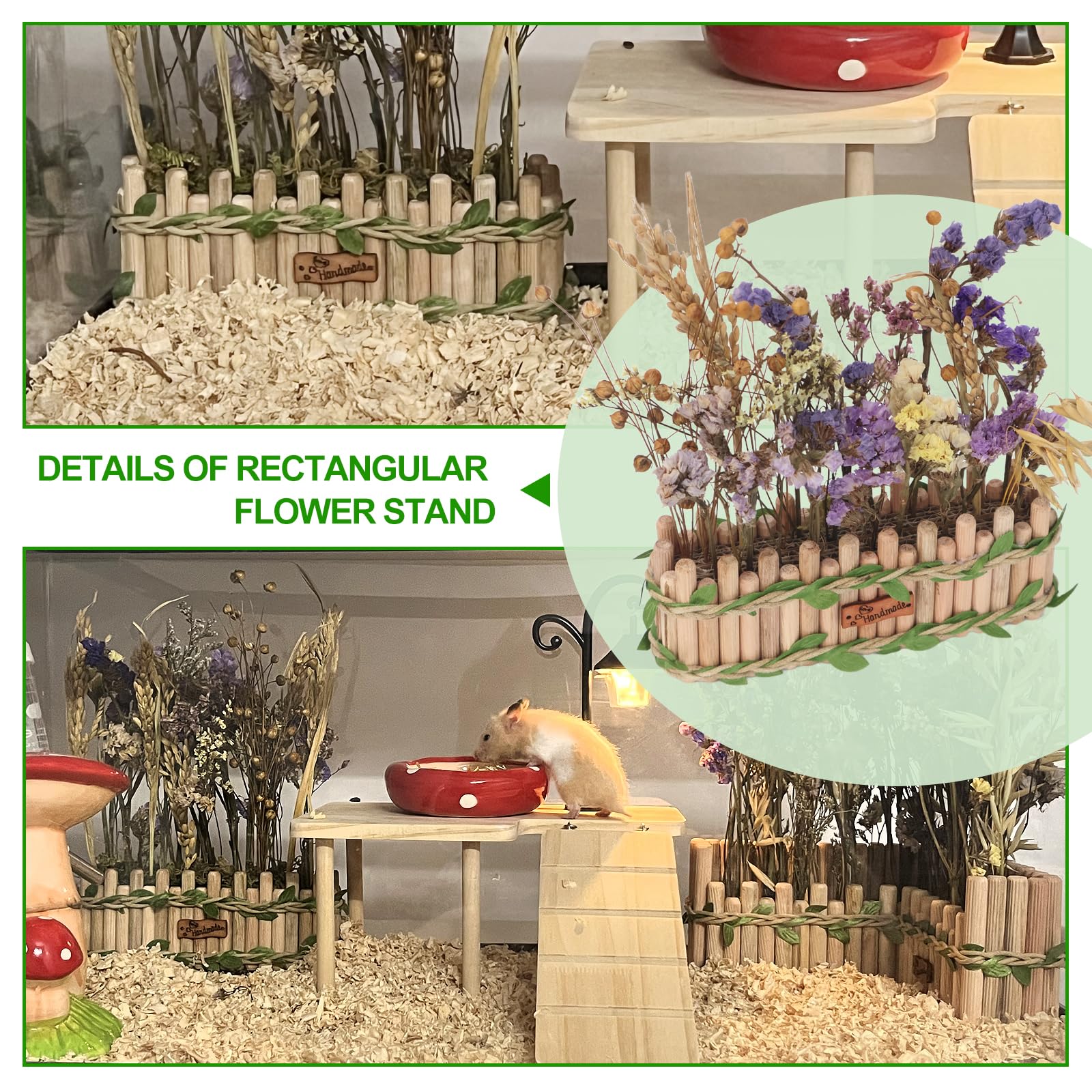 BELEATAL natural wood texture close-up highlights quality materials for small pets.