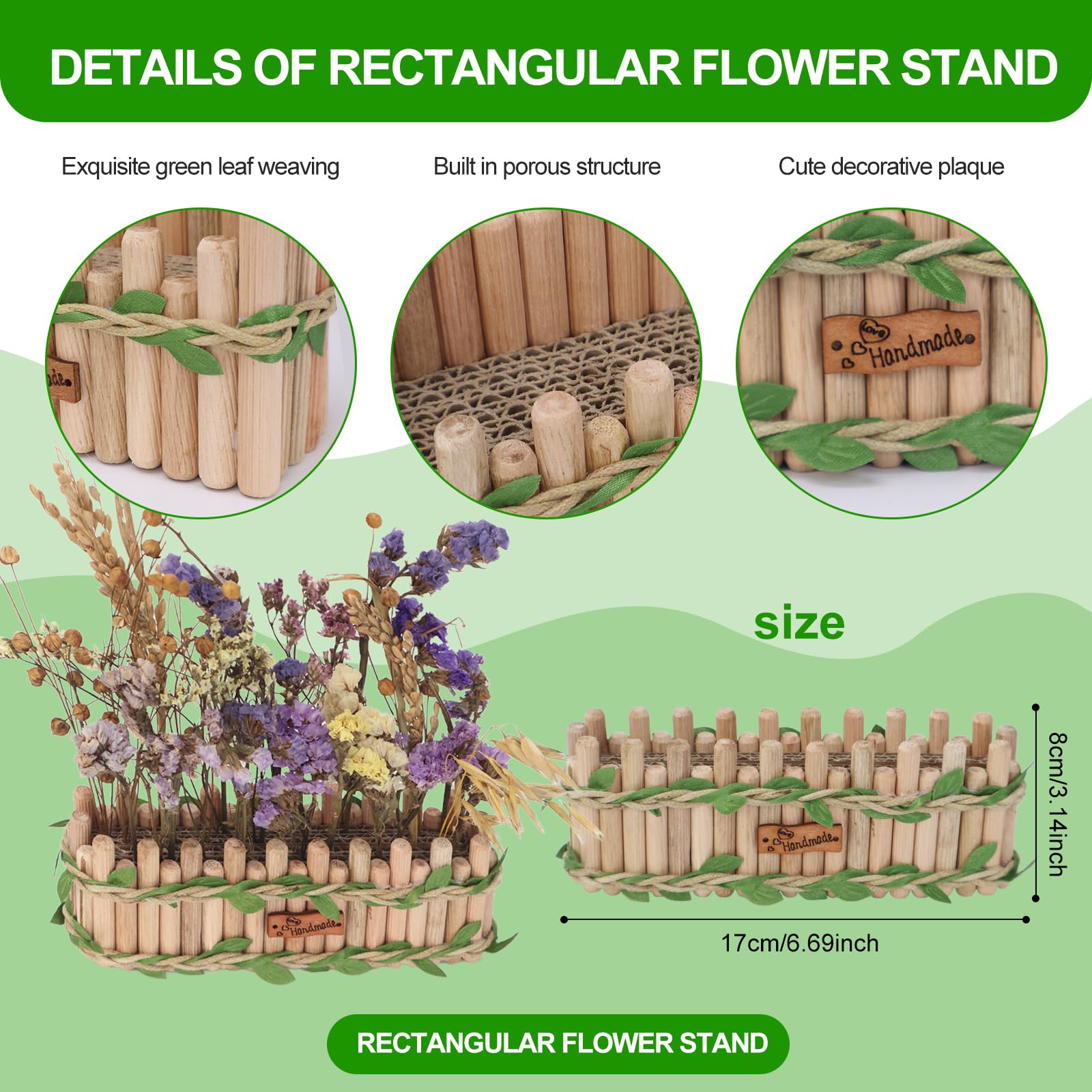 BELEATAL wooden feeding stand rectangle showcases natural wood design supporting safe chewing.