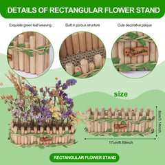 BELEATAL wooden feeding stand rectangle showcases natural wood design supporting safe chewing.