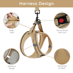 BELLA & PAL dog harness with leash set, secure fit for adventures