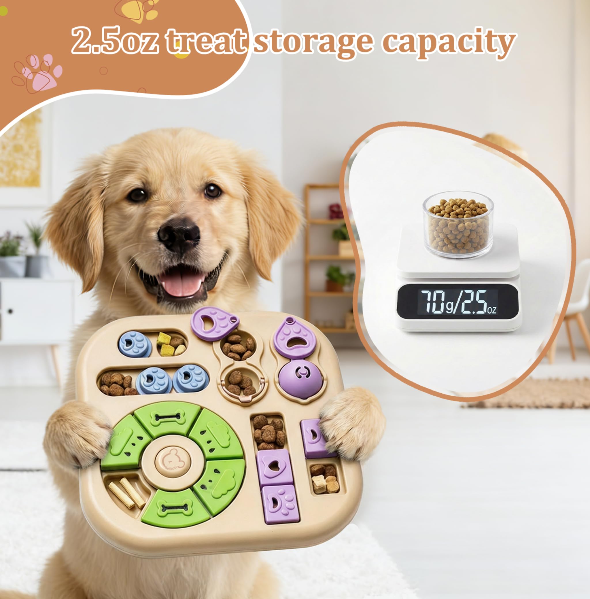 BELLEDO paw lids lift to reveal treats for nose work