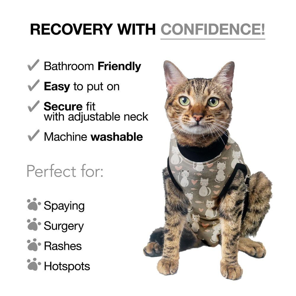 BellyGuard cat clothes provide cozy post-surgery wear and warmth for calmer healing.