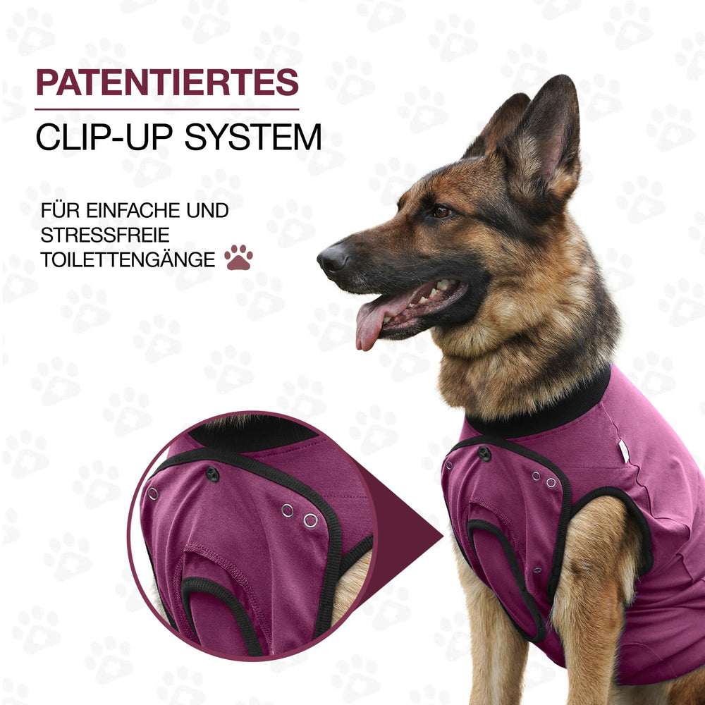 BellyGuard recovery-suit stretch-fit-cotton-soft focuses on flexible, comfortable recovery for dogs.