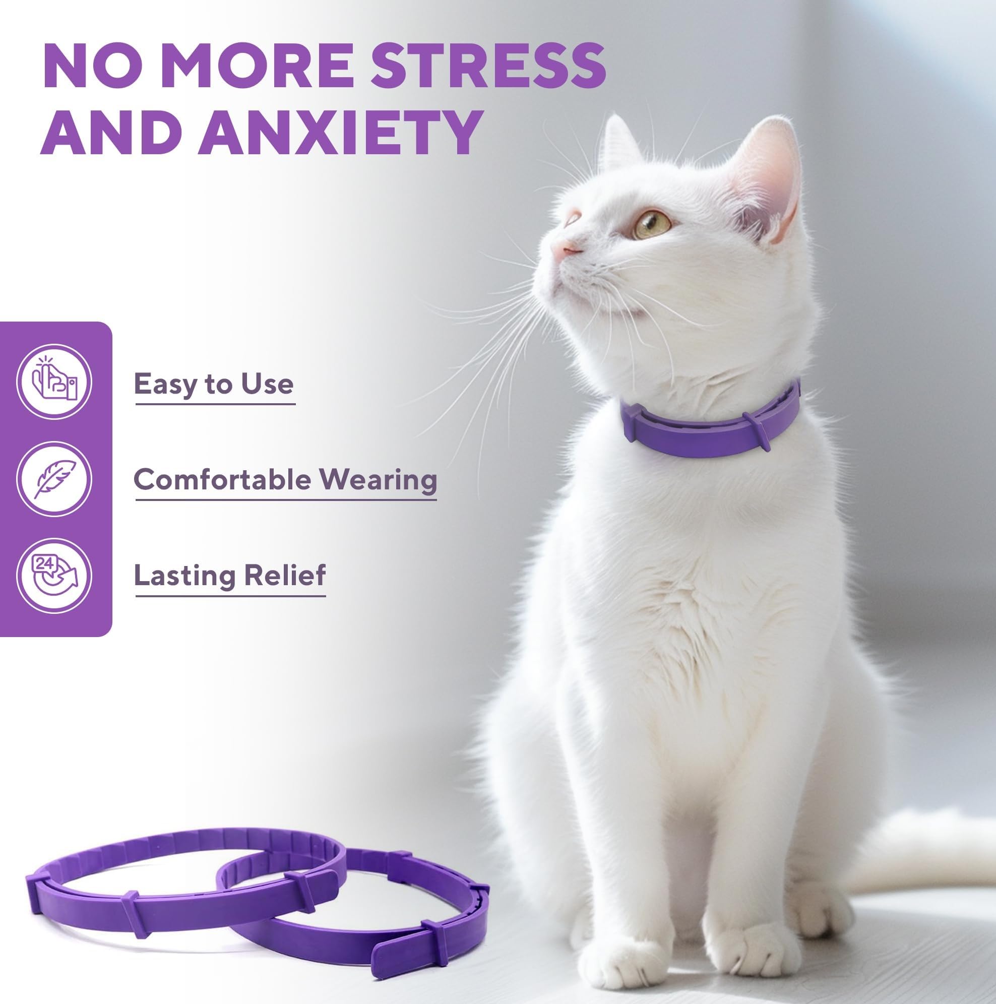 Beloved Pets cat sleep-relief collar promotes restful nights and cozy lounging
