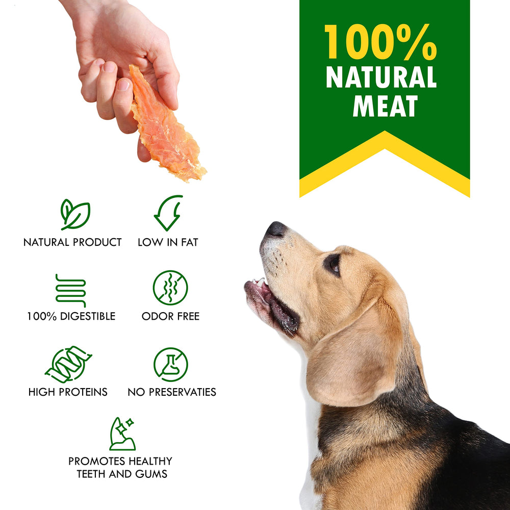 Beloved Pets chicken jerky training snack strips in use during a session.