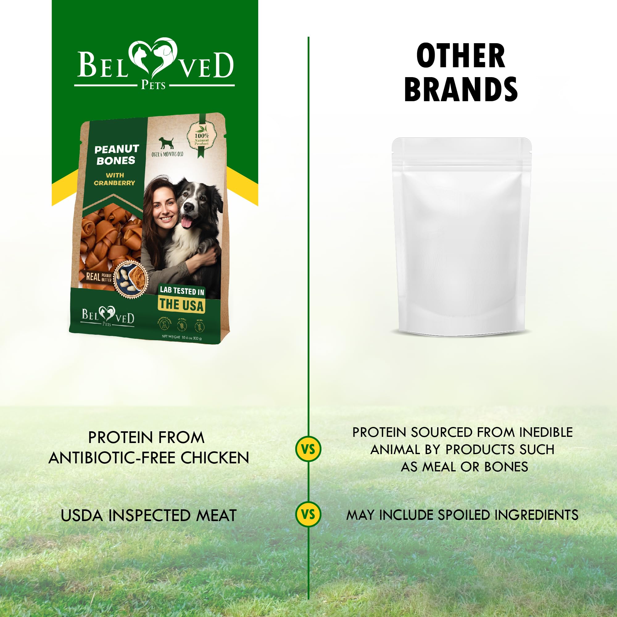 Collagen-enriched dog treats from Beloved Pets for joint-support moments.