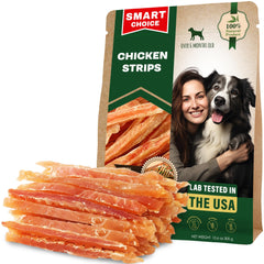 Beloved Pets Chicken Jerky Strips 10.6 oz for dogs, long-lasting chew ideal for training.
