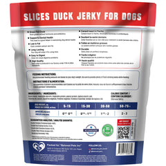 Beloved Pets duck jerky treats closeup highlighting real meat texture