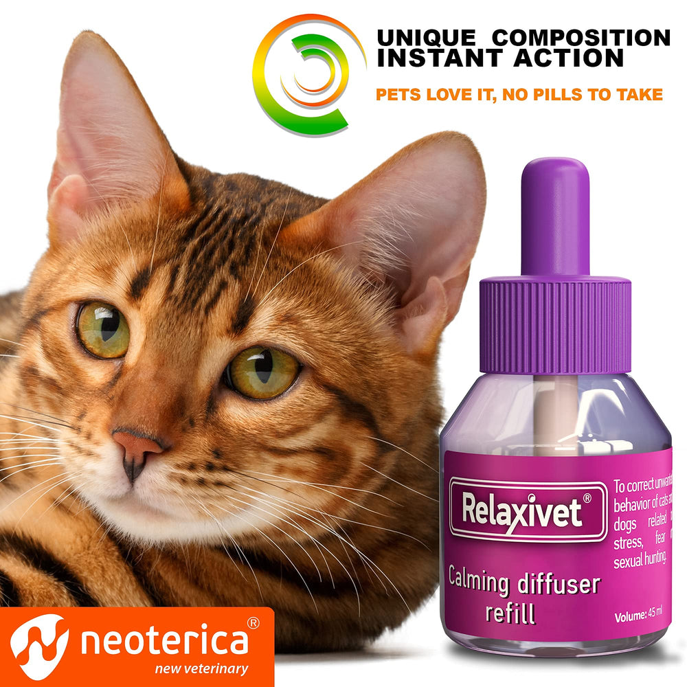 Beloved Pets feline calm diffuser refill pack keeps diffusion going for 30 days.