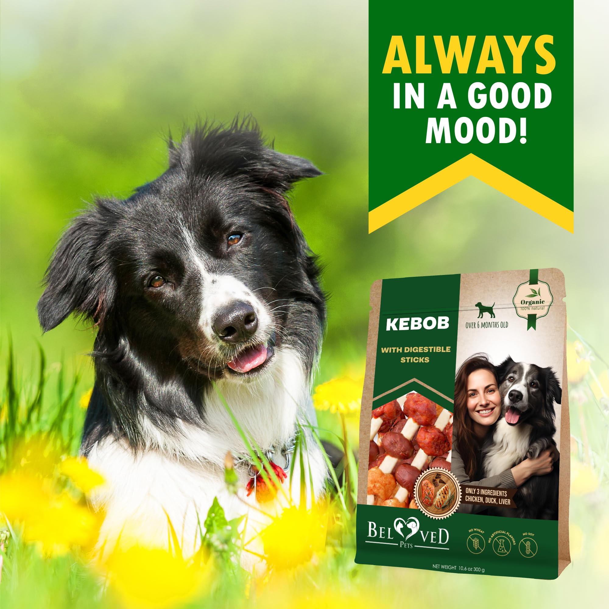 Beloved Pets long-lasting chew offers satisfying chew sessions.
