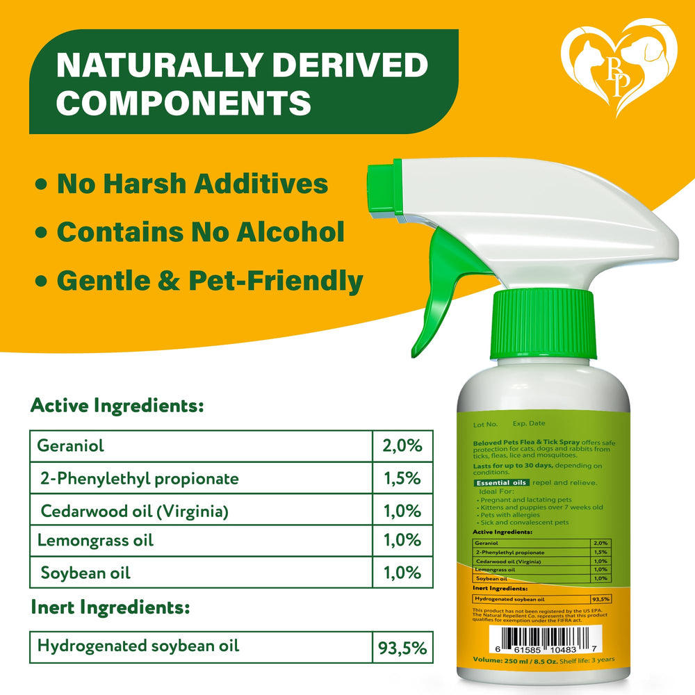 Beloved Pets plant-based formula with essential oils for safe pest prevention