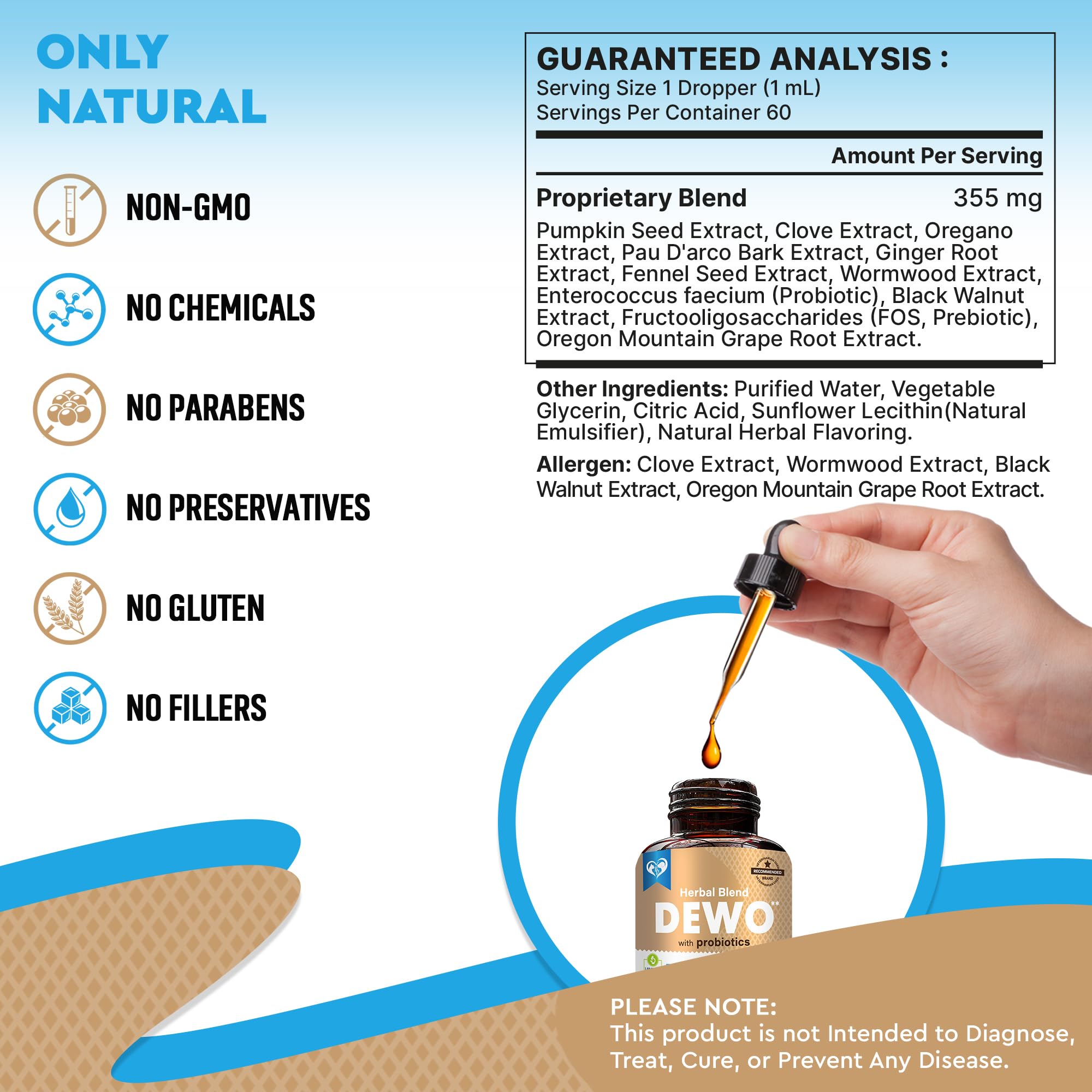 Beloved Pets Natural Intestinal Defense demonstrates dosing with food.