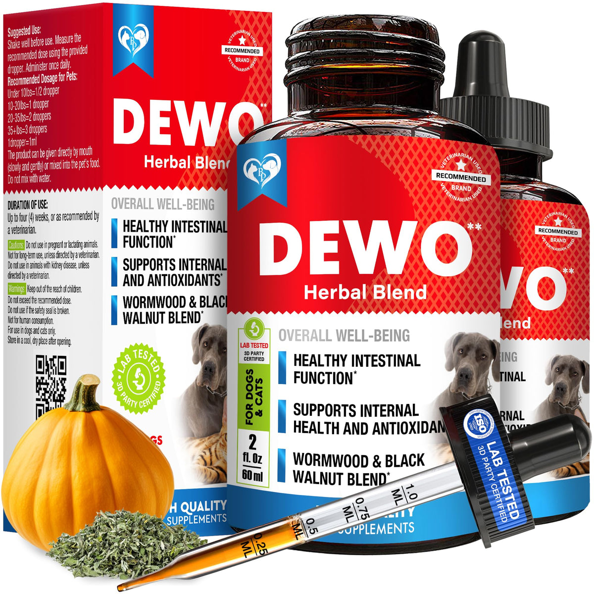 Beloved Pets natural intestinal defense drops bottle for dogs and cats
