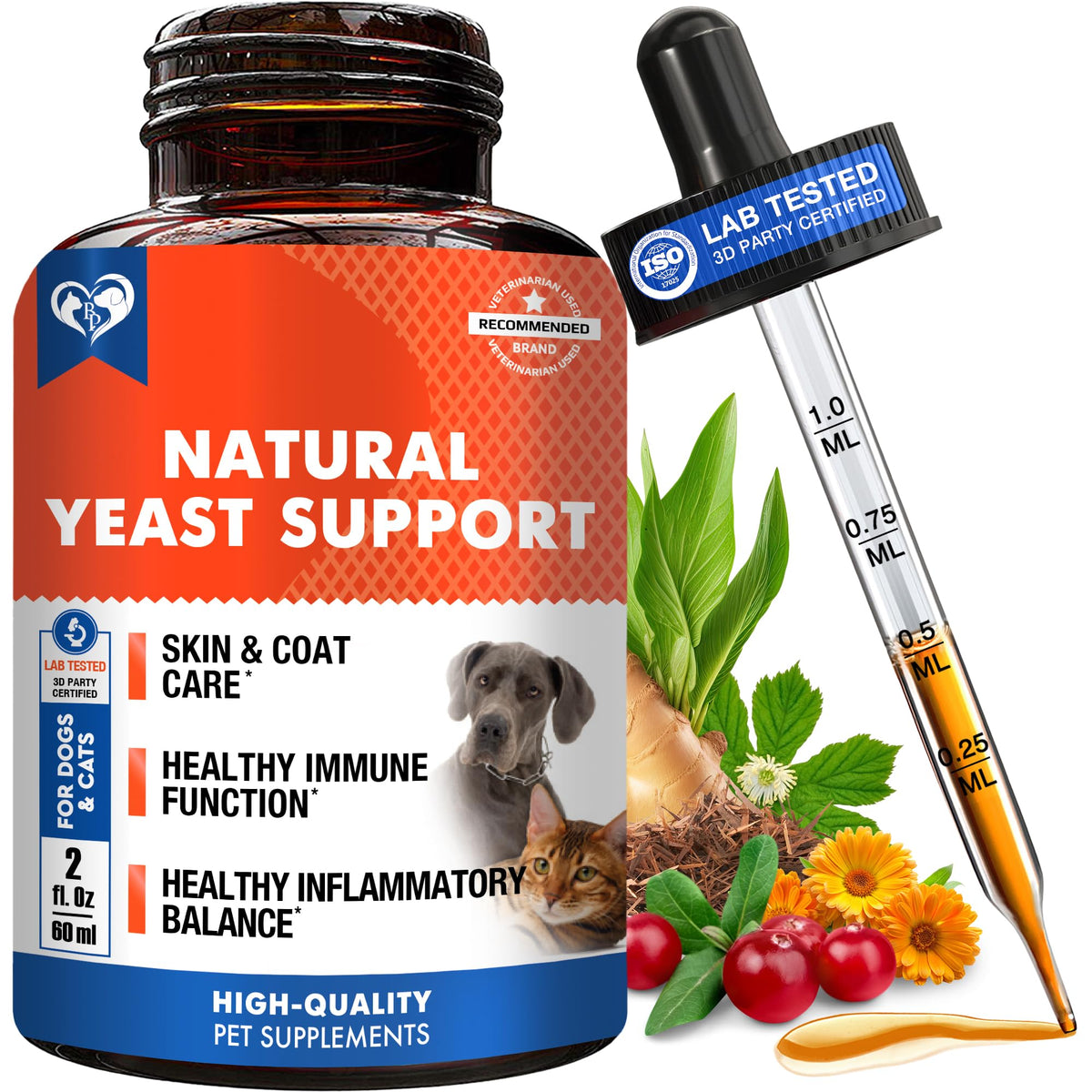 Beloved Pets natural yeast infection drops bottle for soothing irritated skin.