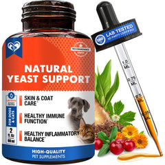 Beloved Pets natural yeast infection drops bottle for soothing irritated skin.