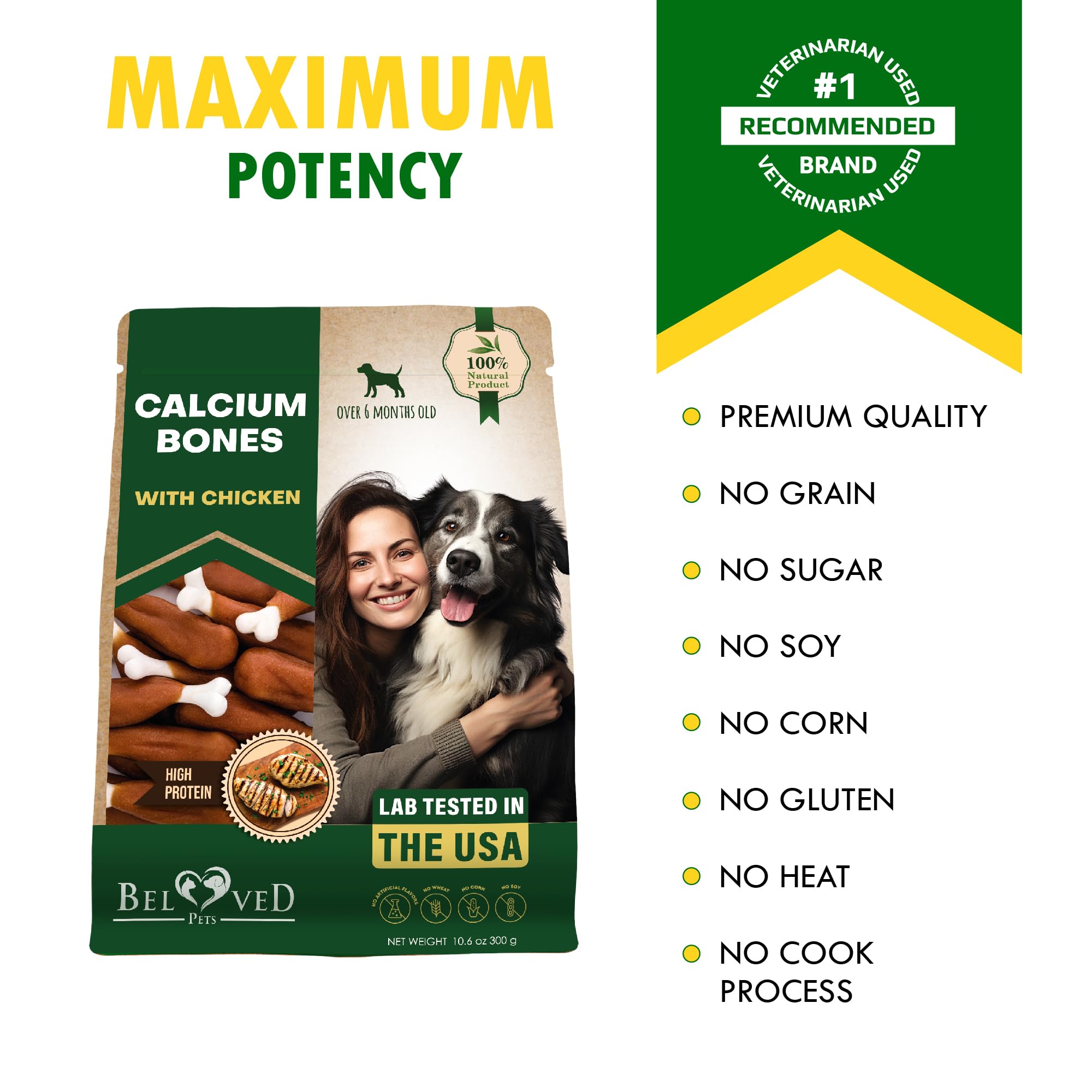 Beloved Pets no fillers or artificial ingredients for clean snacking.