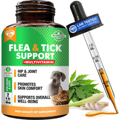 Beloved Pets Oral Flea & Tick Drops bottle for convenient daily protection.