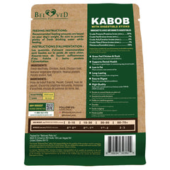 Beloved Pets dog treats rawhide-free packaging emphasizes safe chewing.
