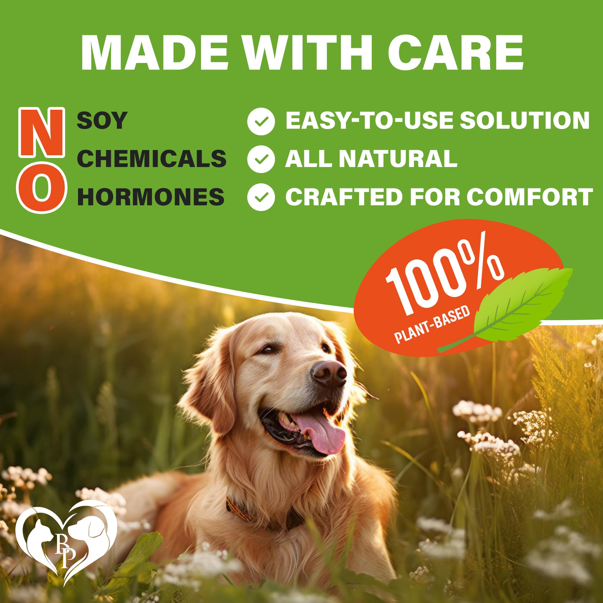 Dog enjoying Beloved Pets Revolution chewables during meals.