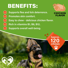 Close-up of Beloved Pets Revolution chewables with natural ingredients for routine protection.