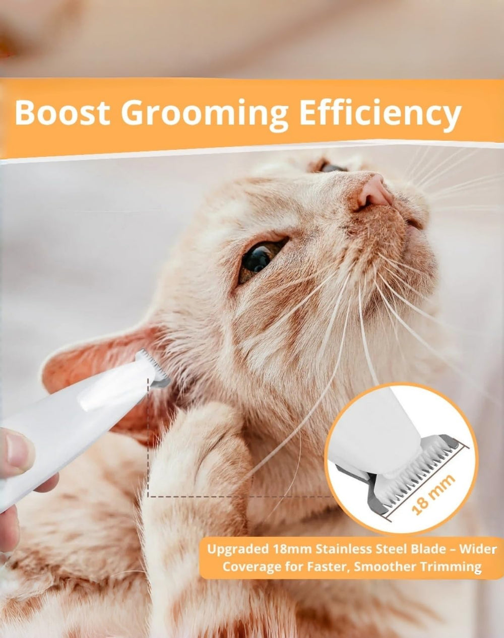 Belvedir cat grooming trimmer cordless design for grooming anywhere