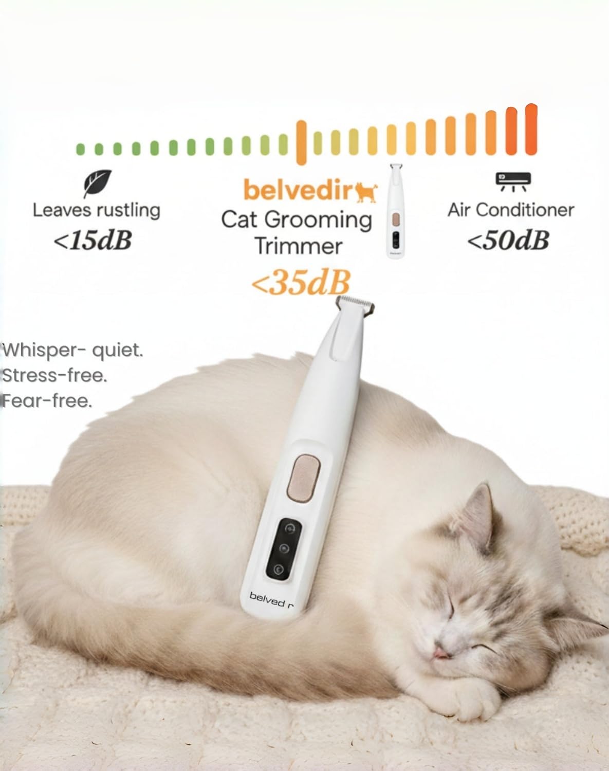 Belvedir cat grooming trimmer near eyes for safe grooming